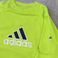 Vintage 1990s Adidas Sweatshirt Lime - (XL)