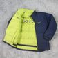 RARE 1990s Vintage Nike Reversible Puffer Jacket Navy/Green - (S)