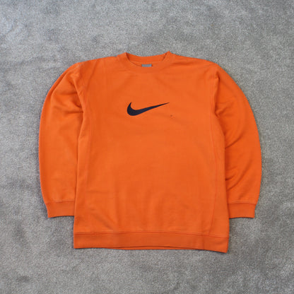 00s Nike Swoosh Sweatshirt Orange - (S)