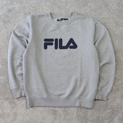 1990s Fila Sweatshirt Grey - (S)