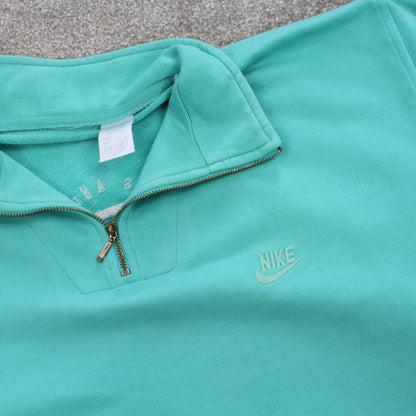 ULTRA RARE Vintage 1990s Nike Q-Zip Teal - (M)