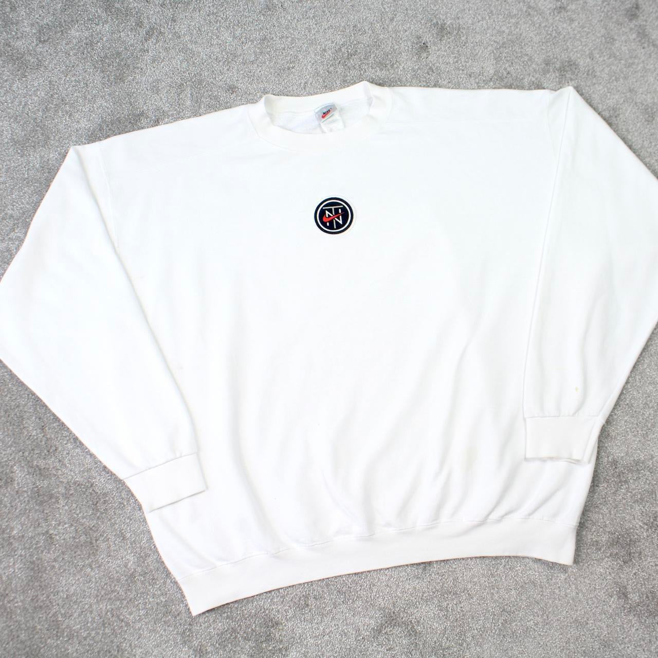 SUPER RARE 1990s Vintage Nike Town Sweatshirt White - (L)