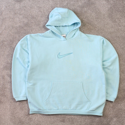 RARE Vintage 1990s Nike Swoosh Hoodie Blue - (S)