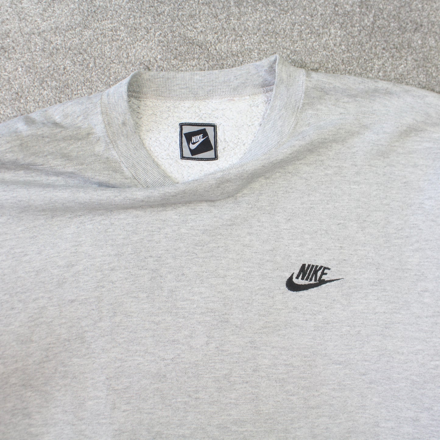 Vintage 1990s Nike Swoosh Sweatshirt Grey - (L)