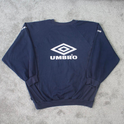 Vintage 1990s Umbro Sweatshirt Navy - (XL)