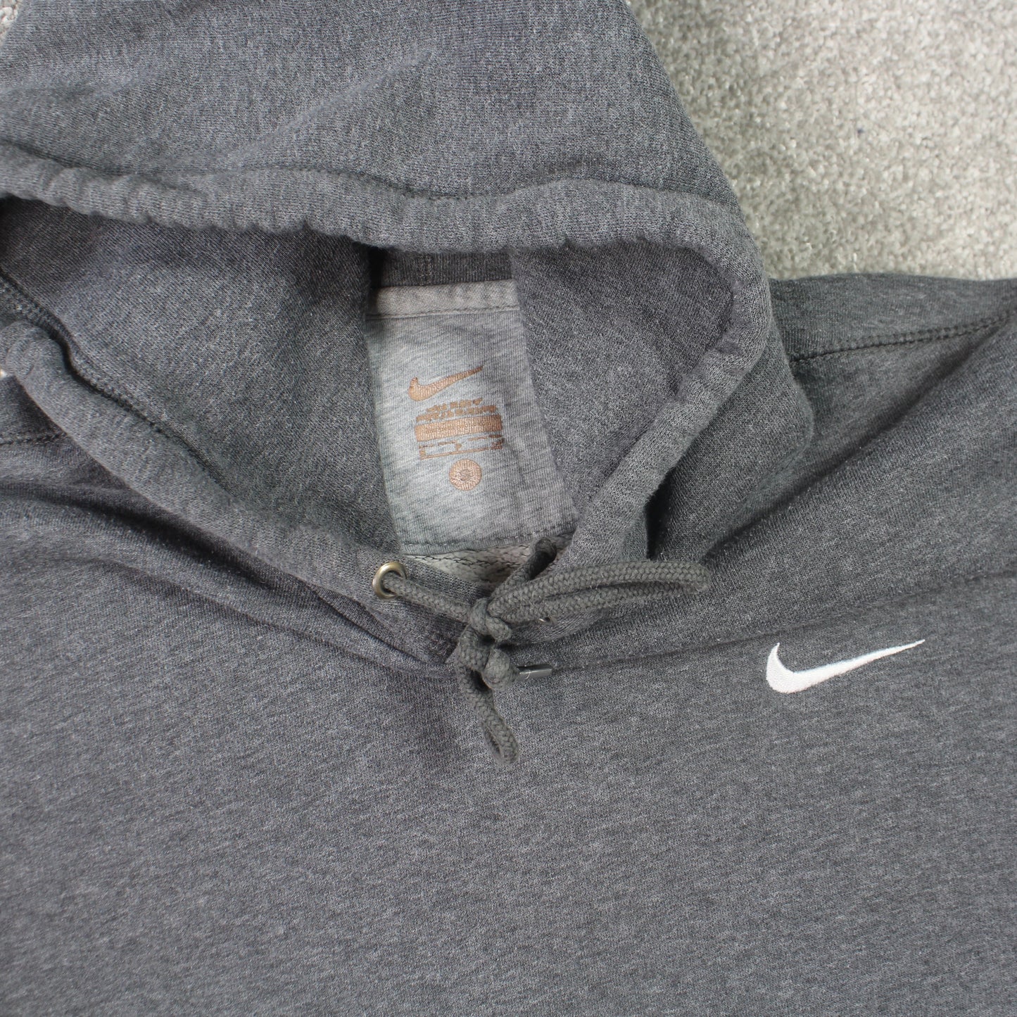 Vintage 00s Nike Swoosh Hoodie Grey - (S)