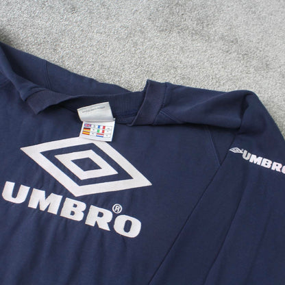 Vintage 1990s Umbro Sweatshirt Navy - (XL)