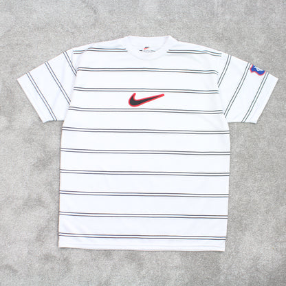 INSANELY RARE Vintage 1990s Nike Swoosh Rangers FC T-Shirt White - (XL)