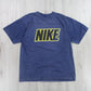 RARE Vintage 1990s Nike Spell Out T-Shirt Navy - (L)