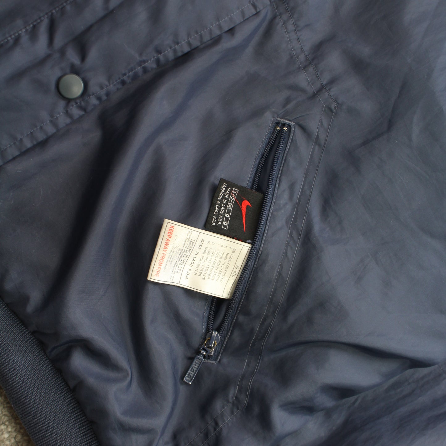 SUPER RARE Vintage 1990s Nike Reversible Jacket / Fleece Blue - (M)