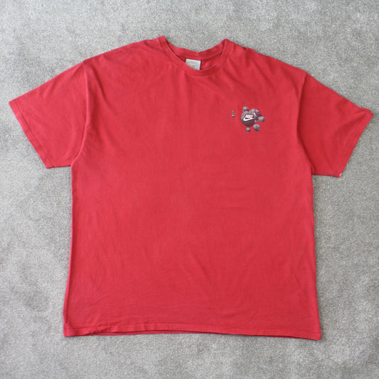 Vintage 00s Nike T-Shirt Red - (XXL)