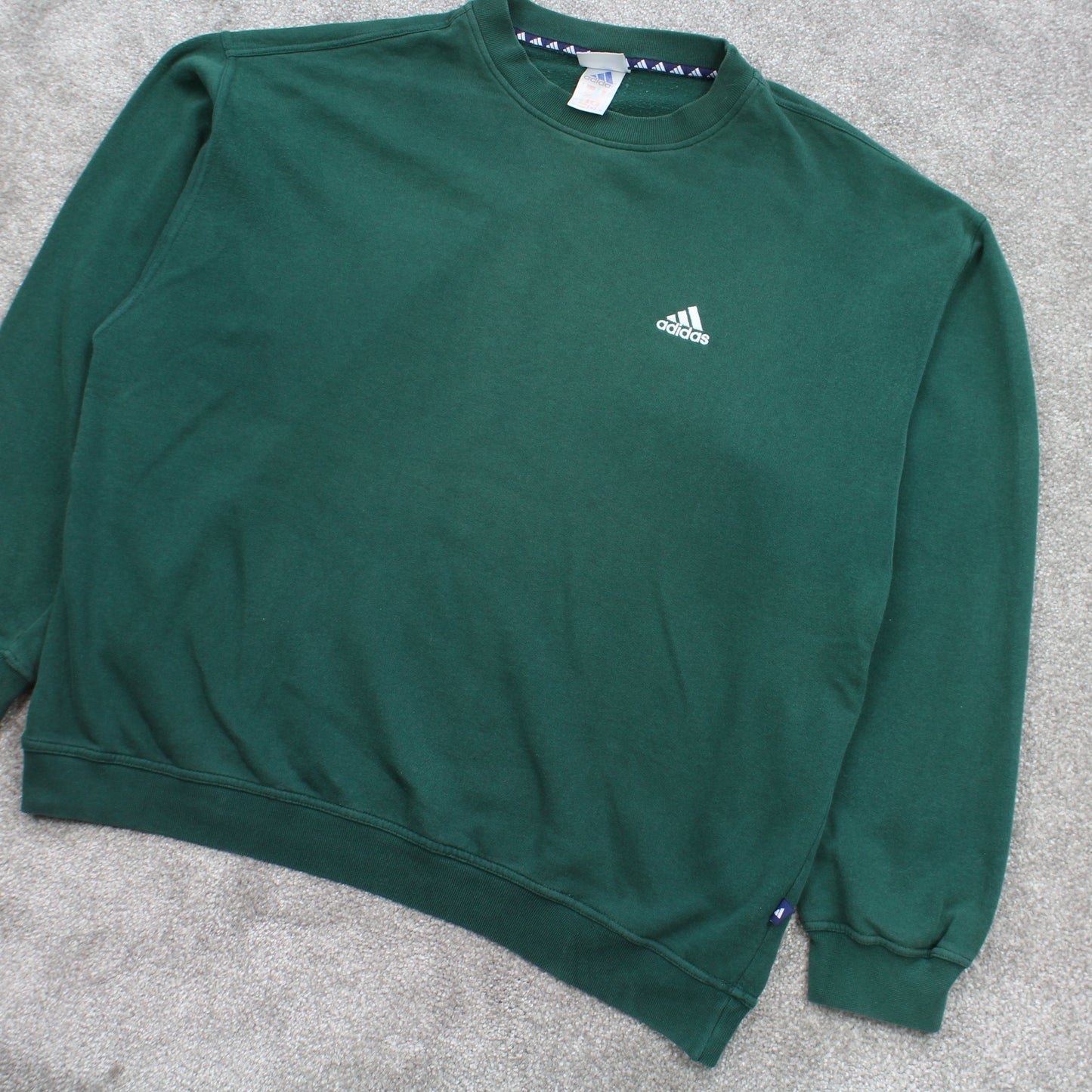 RARE Vintage 1990s Adidas Sweatshirt Green - (L)