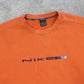 RARE Vintage 1990s Nike Spell Out Sweatshirt Orange - (XL)