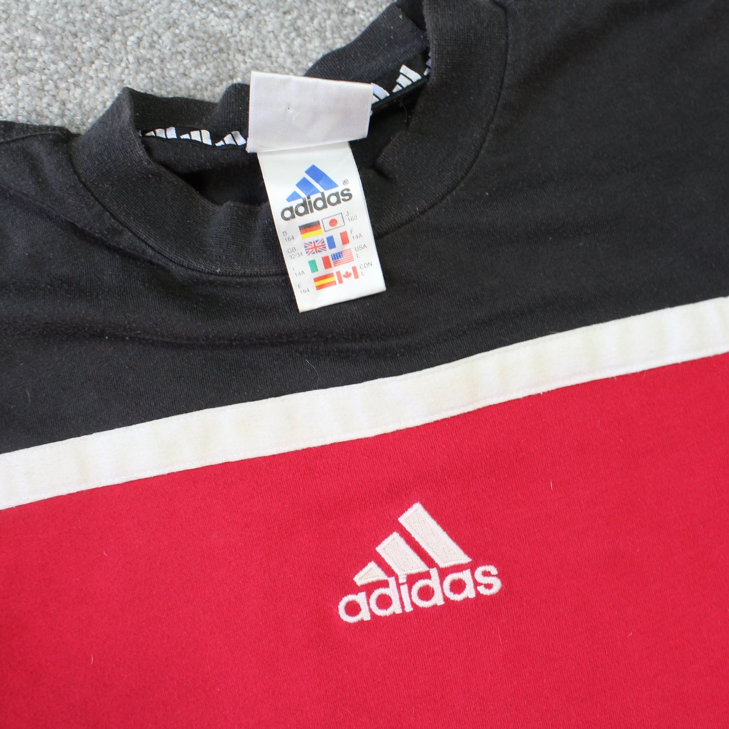 RARE 1990s Adidas T-Shirt Red - (XS)