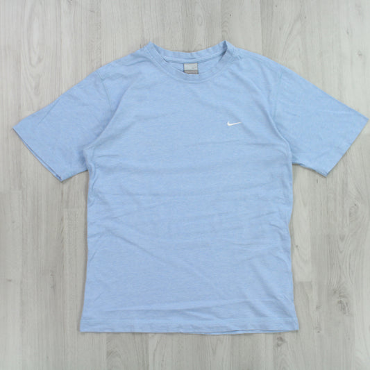 Vintage 00s Nike Swoosh T-Shirt Blue - (S)