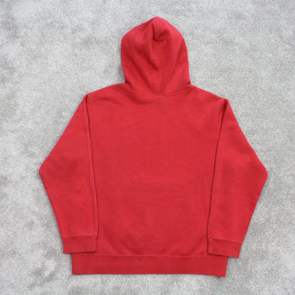 SUPER RARE 00s Nike Spell Out Hoodie Red - (XS)