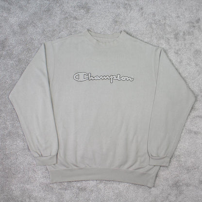 Vintage Grey Champion Sweatshirt - (XL)