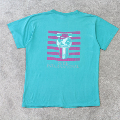 SUPER RARE Vintage 1980s Nike T-Shirt Teal - (M)