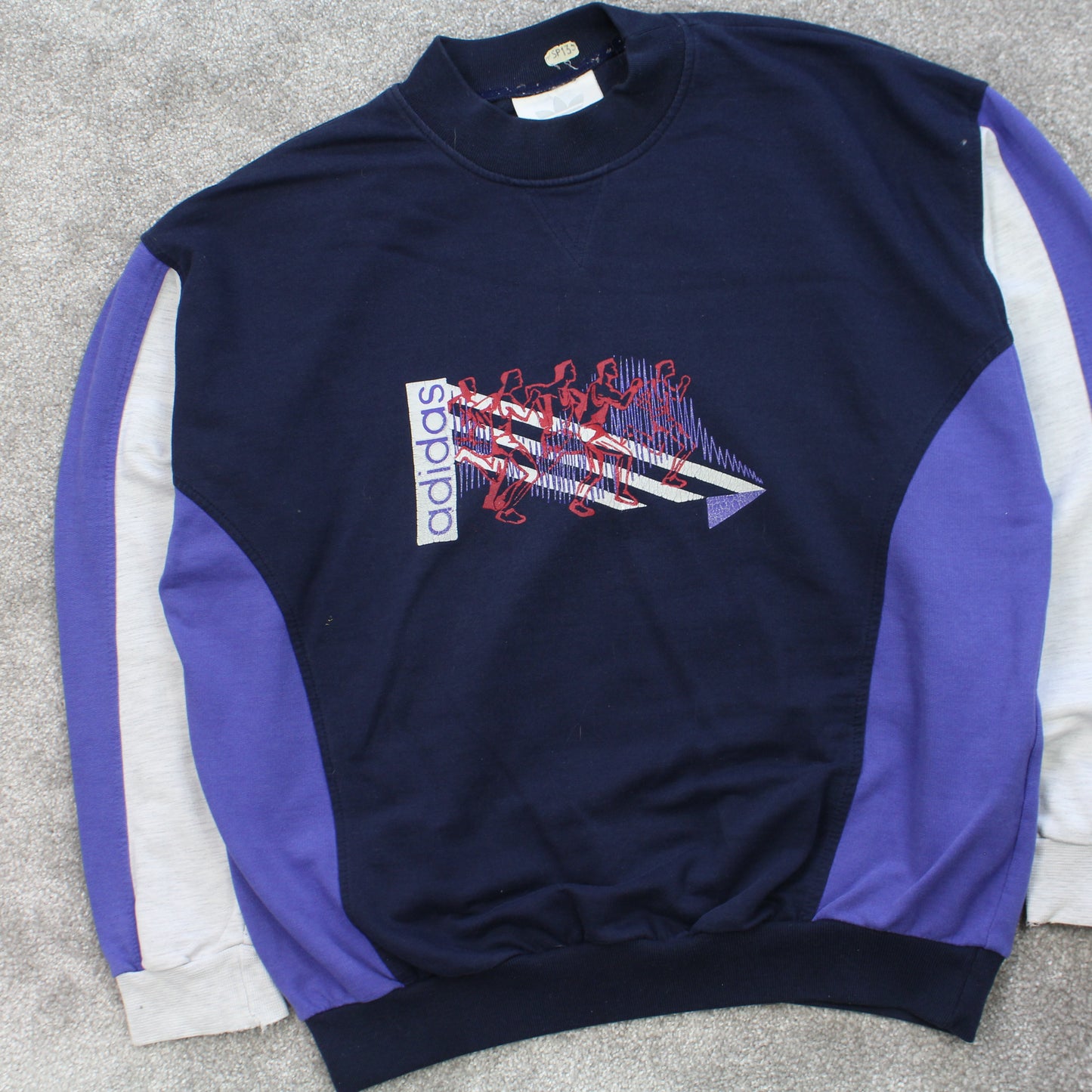 RARE Vintage 1990s Adidas Block Sweatshirt Purple - (S)