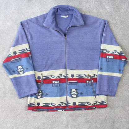 RARE 1990s Adidas Funky Aztec Fleece - (XL)