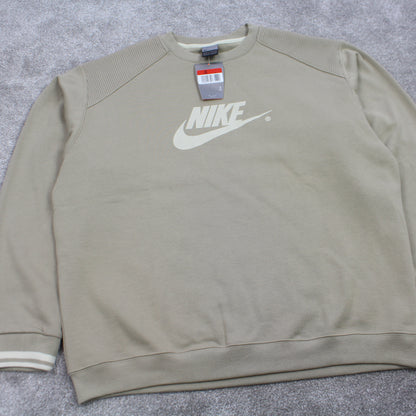 RARE Vintage 00s BNWT Nike Sweatshirt Khaki - (L)