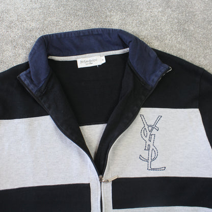 RARE Vintage YSL Zip Up Sweatshirt - (M)