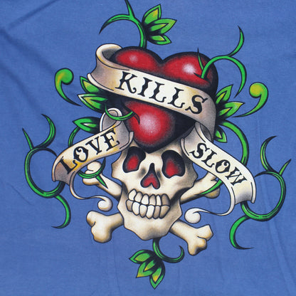 Vintage ED Hardy T-Shirt Blau - (S)