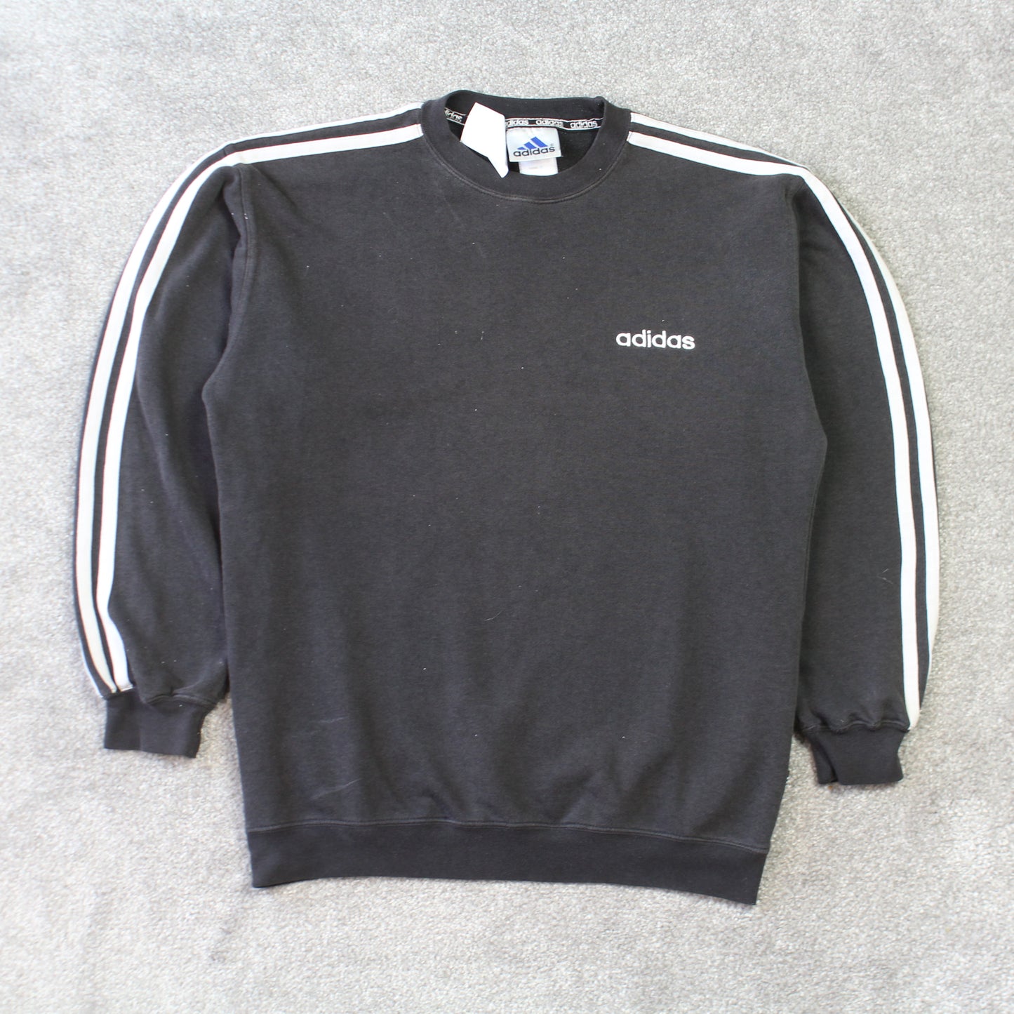 Vintage 1990s Adidas Sweatshirt Black - (XS)