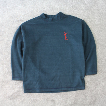 RARE Vintage YSL Mock Fleece - (L)