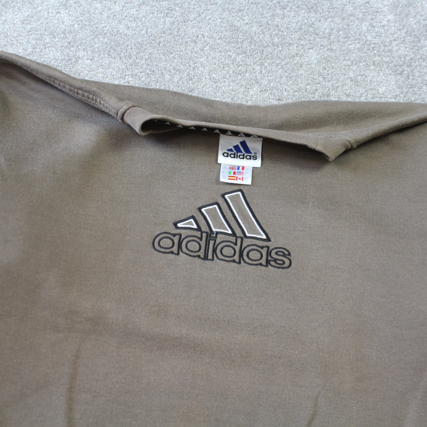 RARE Vintage 1990s Adidas Sweatshirt Brown - (M)