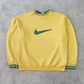 RARE Vintage 1990s Nike Swoosh Sweatshirt Yellow - (S)