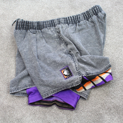 SUPER RARE Vintage Nike Challenge Shorts Grey - (L)