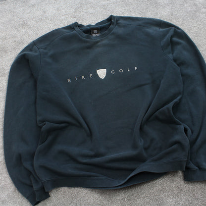 RARE Vintage Nike Golf Spell Out Sweatshirt Dark Green - (M)