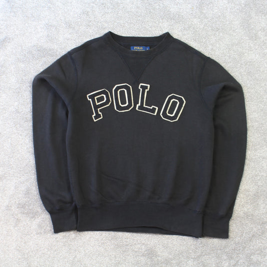 Vintage 00s Polo Ralph Lauren Sweatshirt Black- (XS)