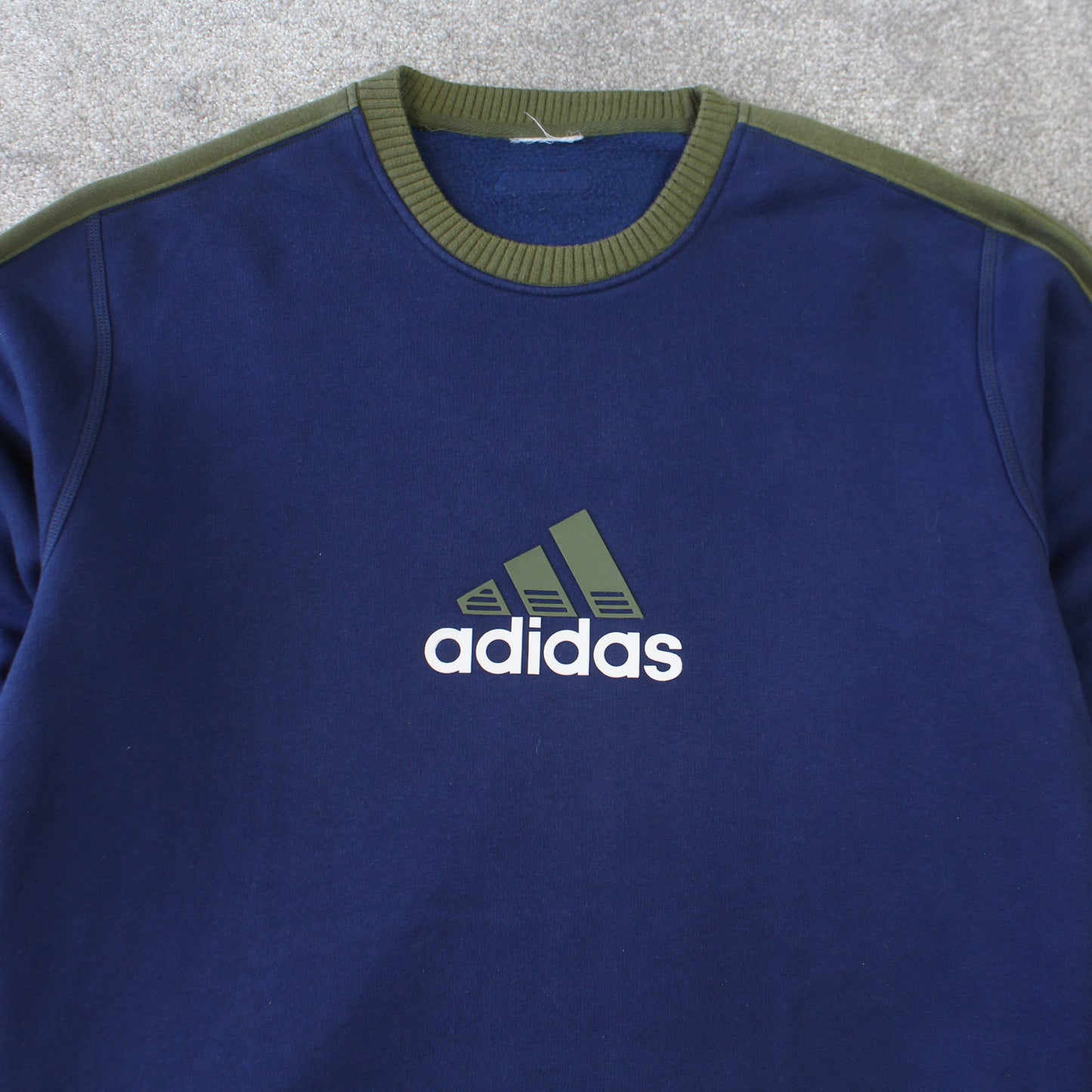 Vintage 1990s Adidas Sweatshirt Navy - (XL)