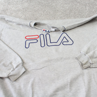 Vintage 1990s Fila Sweatshirt Grey - (L)