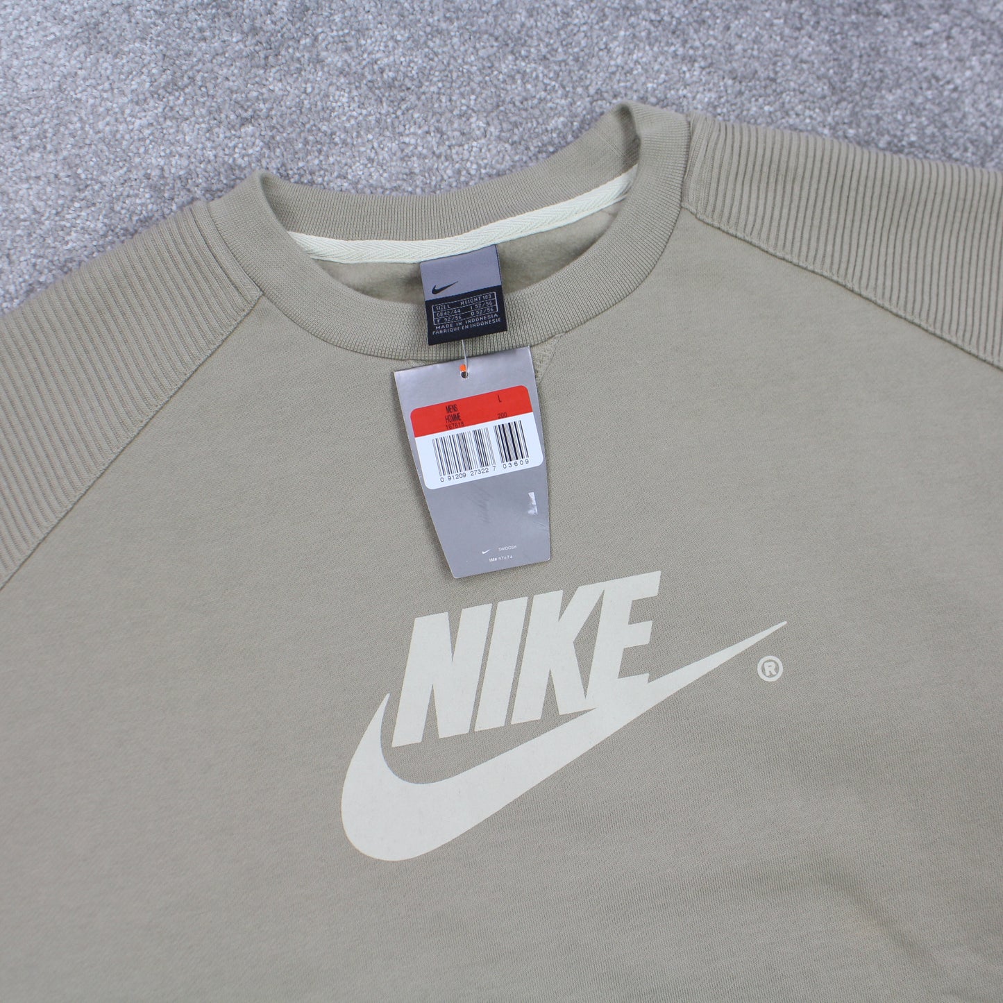 RARE Vintage 00s BNWT Nike Sweatshirt Khaki - (L)