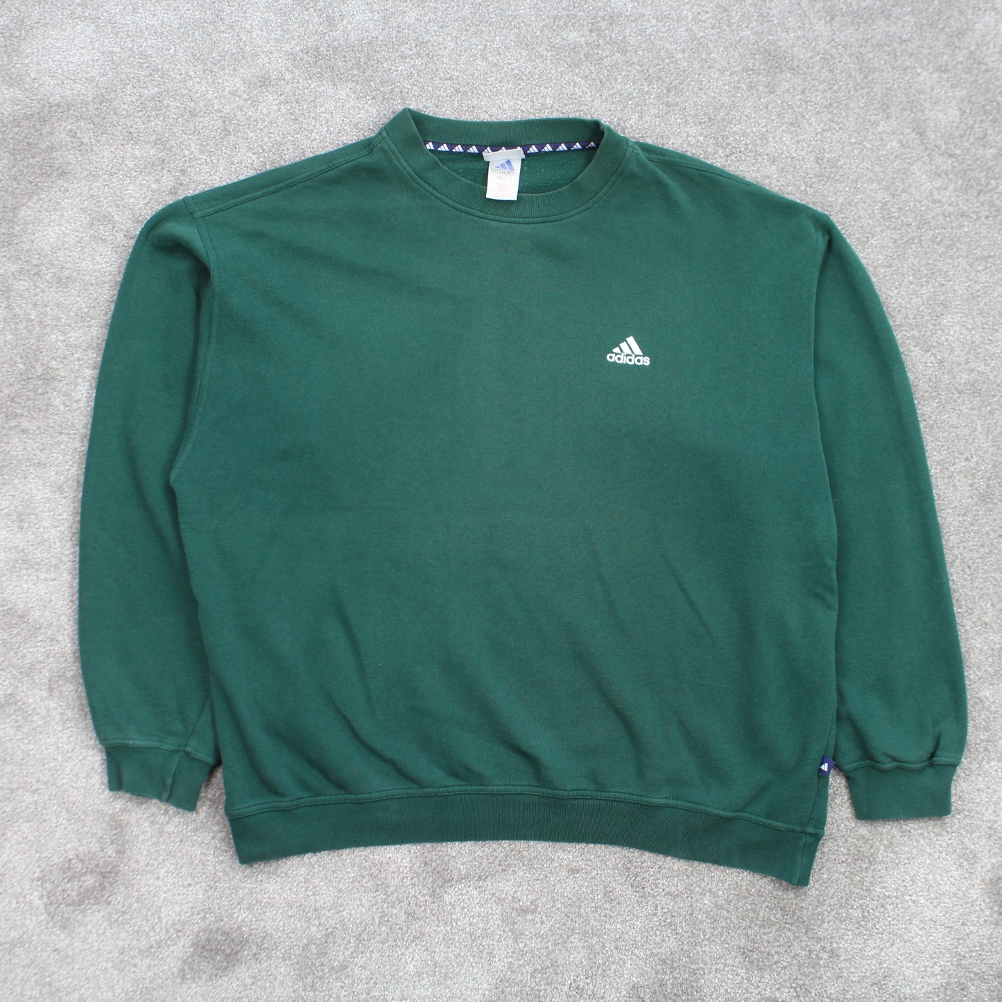 RARE Vintage 1990s Adidas Sweatshirt Green - (L)