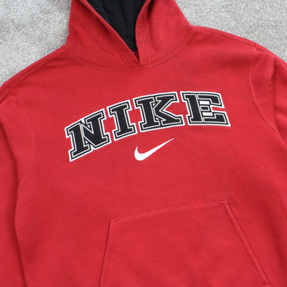 SUPER RARE 00s Nike Spell Out Hoodie Red - (XS)