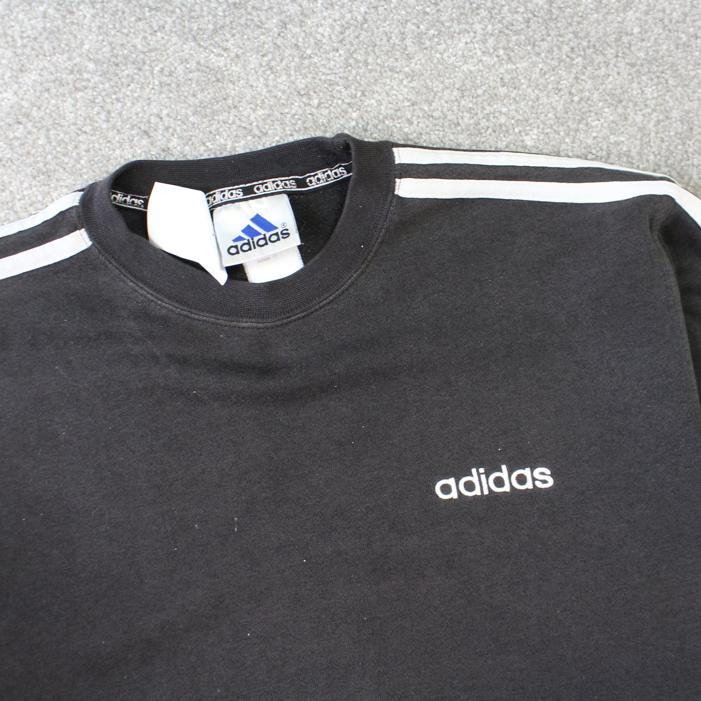 Vintage 1990s Adidas Sweatshirt Black - (XS)