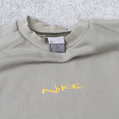 Vintage 00s Light Khaki Vintage Nike Sweatshirt - (L)