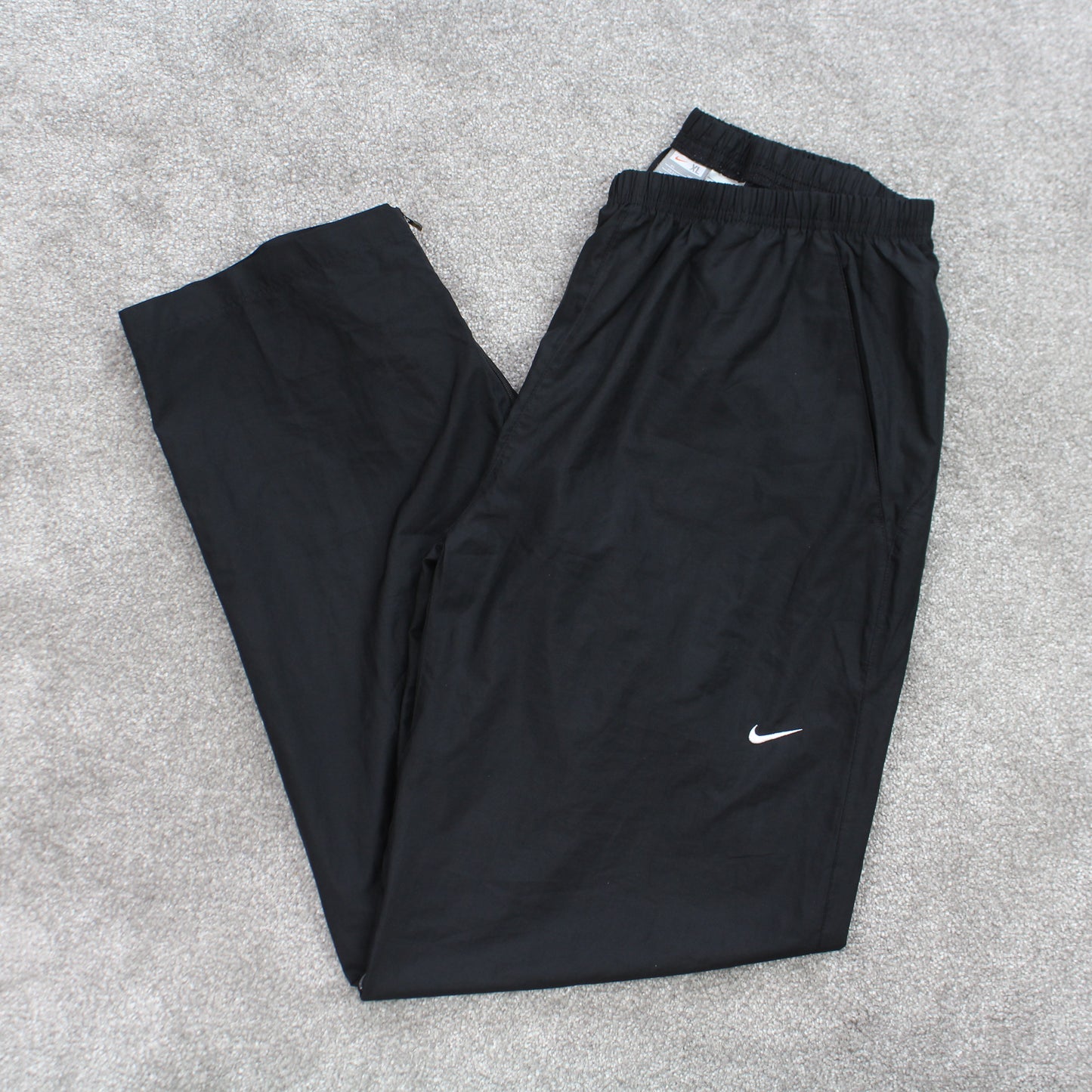 Vintage 00s Nike Baggy Track Pants Black - (L)