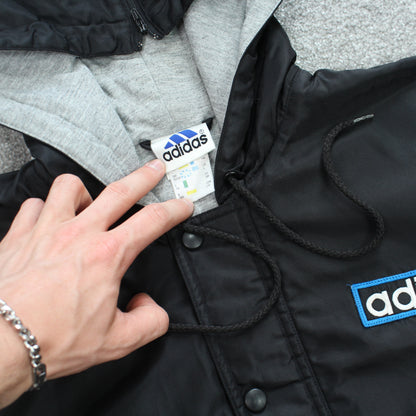 RARE Vintage Adidas Padded Jacket Black - (S)