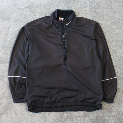 Vintage 1990s Nike Pullover Windbreaker Black - (M)