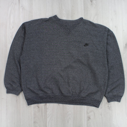 RARE Vintage 1990s Nike Sweatshirt Grey - (L)