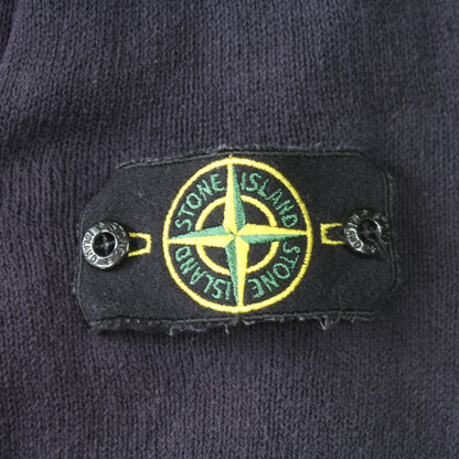 Vintage Navy Stone Island Zip Jumper - (M)