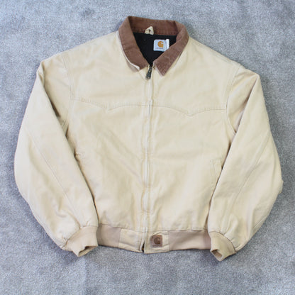 RARE Vintage Carhartt Detroit Workwear Jacket Beige - (L)