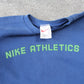 Vintage 1990s Nike Athletics Sweatshirt Blue - (S)