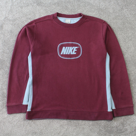 Vintage 00s Nike Sweatshirt Maroon - (S)