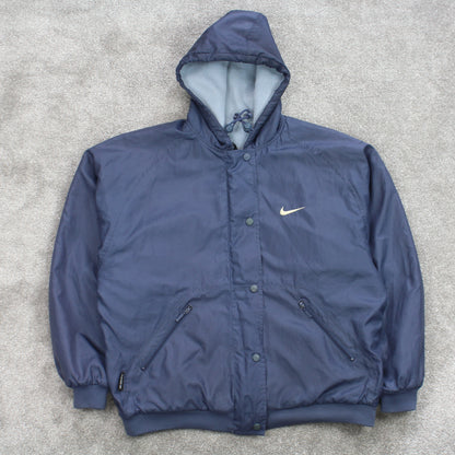 SUPER RARE Vintage 1990s Nike Reversible Jacket / Fleece Blue - (M)